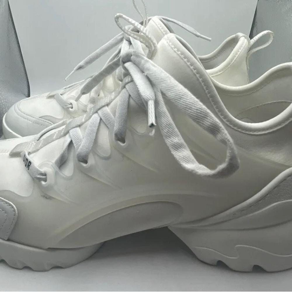 Dior D-Connect Lace Up Sneakers White Sz 38.5 8.5 - Picture 6 of 10